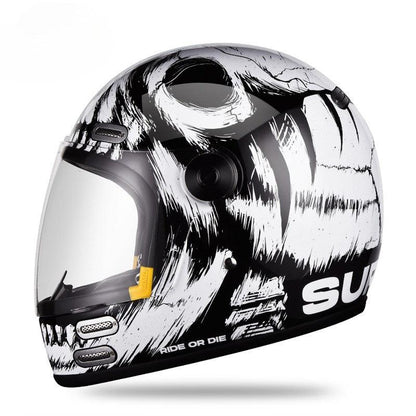 demon eye motorcycle helmet, retro cruiser motorcycle helmet, DOT certified motorcycle helmet, AMZ Demon Eye helmet, cruiser riding helmet, retro motorcycle helmet, motorcycle helmet with anti-fog lens, wide-angle lens motorcycle helmet, FRP motorcycle helmet, lightweight cruiser helmet, matte motorcycle helmet, glossy motorcycle helmet, bold design motorcycle helmet, motorcycle helmet with adjustable lining, comfortable cruiser helmet, protective motorcycle helmet, retro style riding helmet, Demon Eye crui