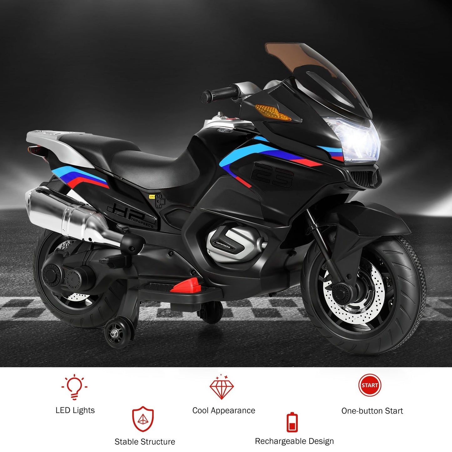 12V Kids Ride On Motorcycle Electric Motor Bike