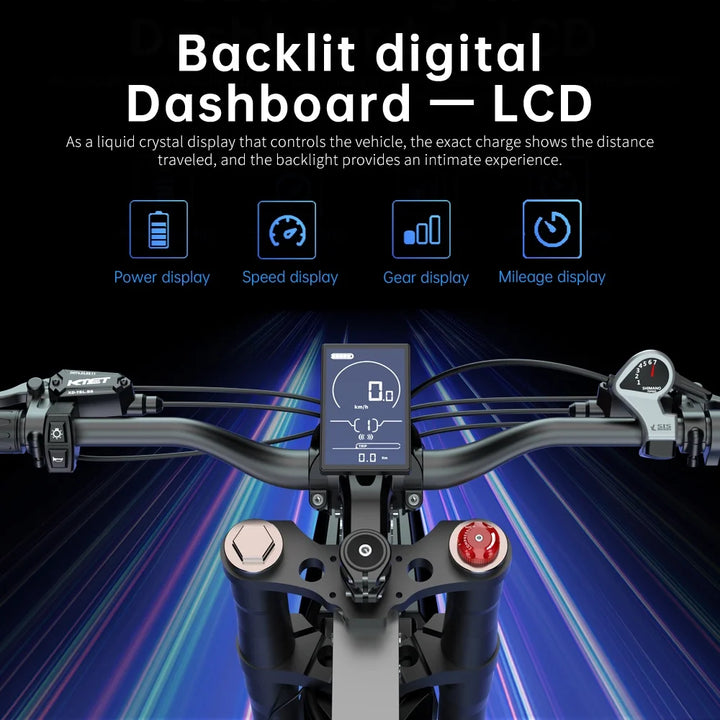 EKX X21 MAX Electric Moutain Dirt Bike for Adults,3000W (Peak 6000W) 45MPH 60V 30AH Removable Samsung Battery E-Bike,19"X2" Offroad Tire Electric Motorcycle Bicycle 7 Speed Full Suspension UL2849