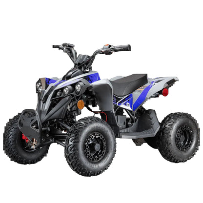 Pioneer 1200W Kids ATV 4 Wheeler with 14" Tires - Blue
