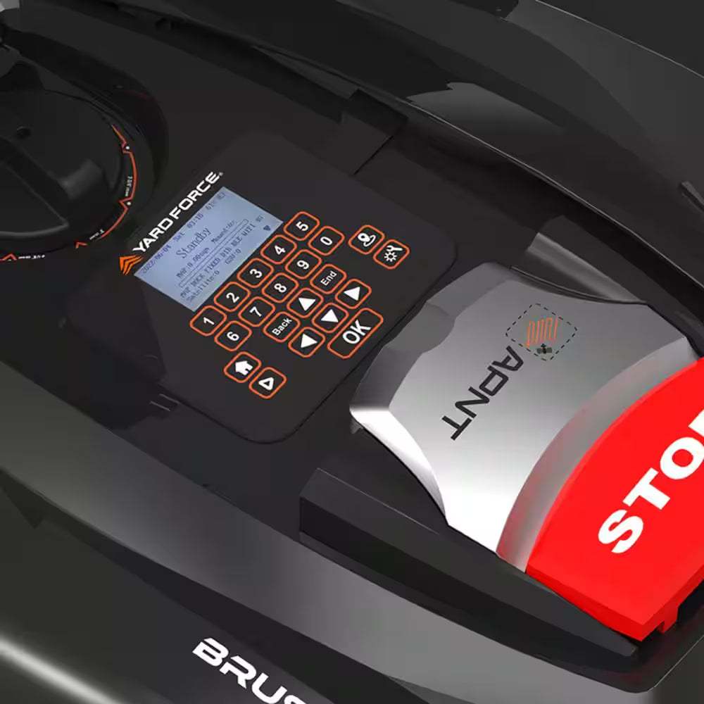28-Volt 8 In. Cutting Width Robot Lawn Mower Revola X4E Mower, Brushless Wheel Motors, Cloudhawk App and Wifi Control