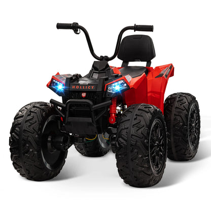 Kids Electric ATV 24V Ride on Car Toys Powerful 4X80W 2X7Ah Battery Long Playtime Bluetooth Music Player LED Light EVA Tires