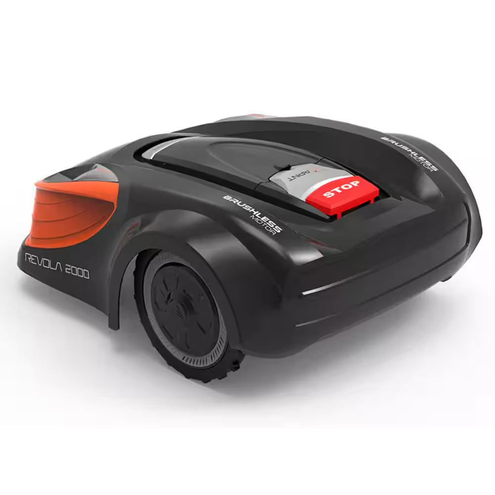 28-Volt 8 In. Cutting Width Robot Lawn Mower Revola X4E Mower, Brushless Wheel Motors, Cloudhawk App and Wifi Control