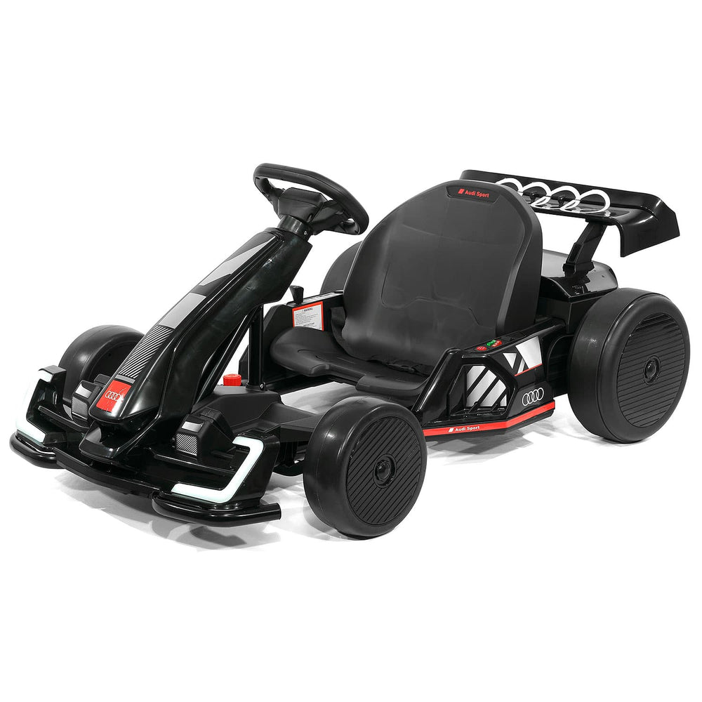 Audi Sport 24V Big Kids Drifting Ride-On Go Kart | Black