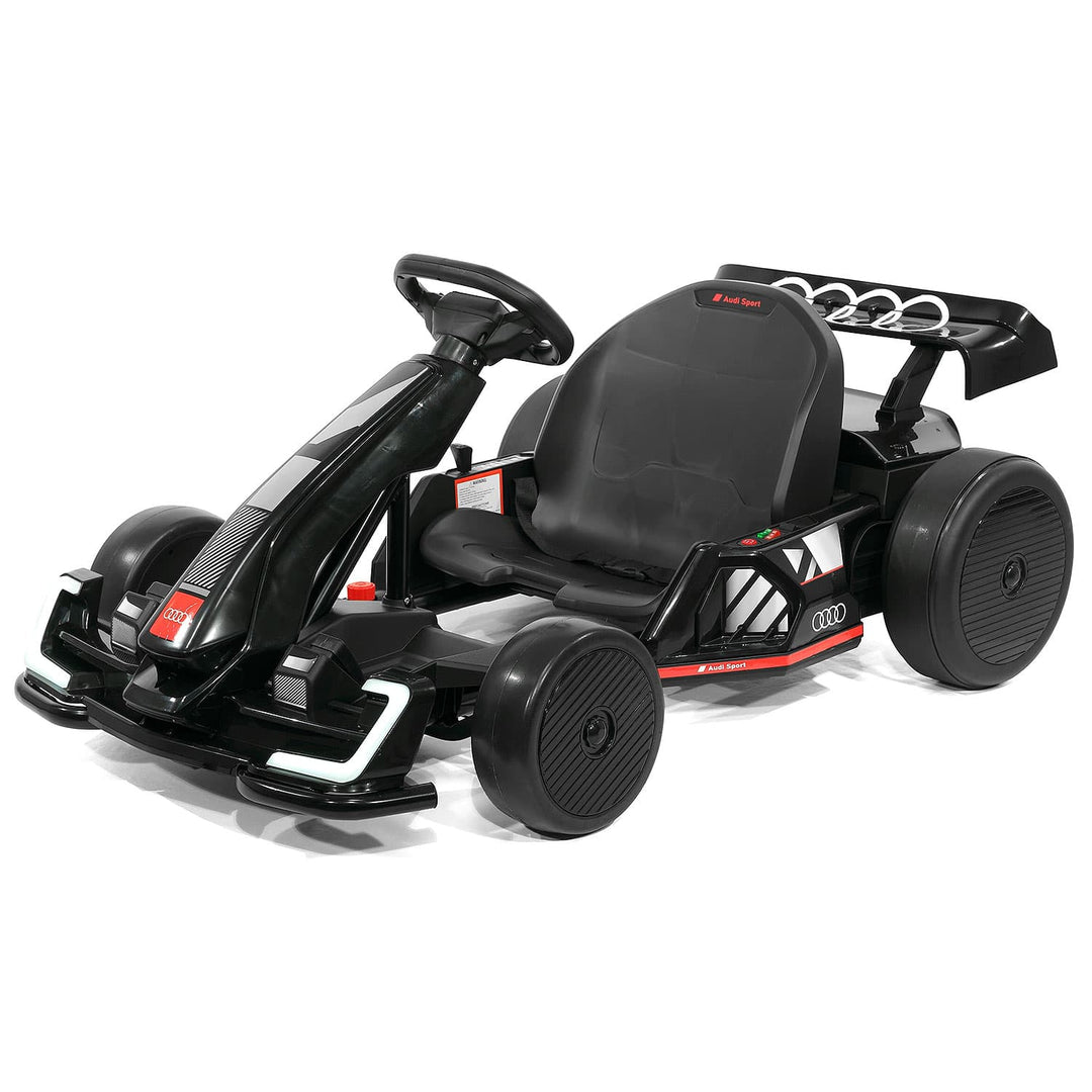 Audi Sport 24V Big Kids Drifting Ride-On Go Kart | Black