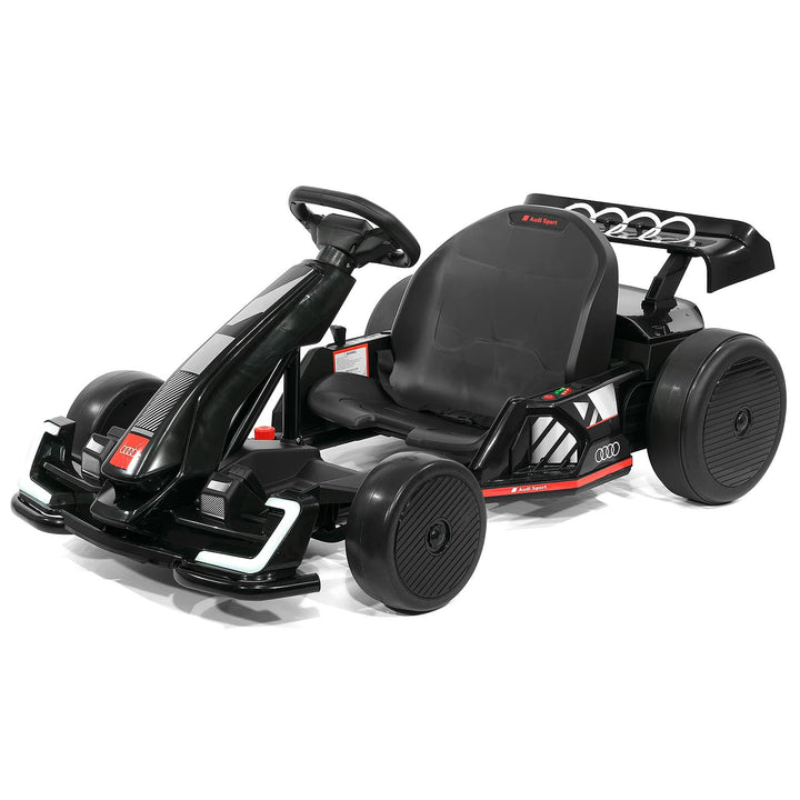 Audi Sport 24V Big Kids Drifting Ride-On Go Kart | Black