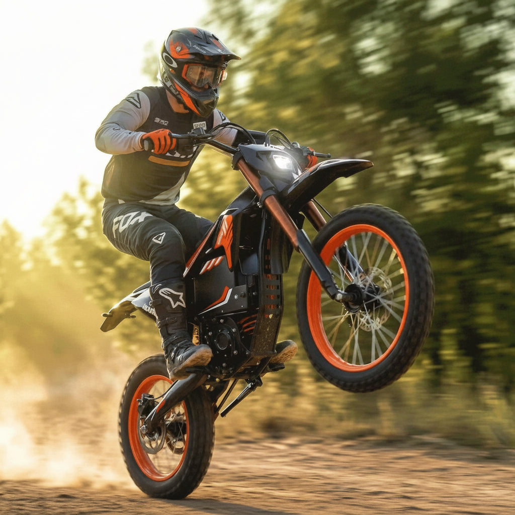 Electric Dirt Bike 4500W – 60V 28.8Ah Full Suspension E-Bike
