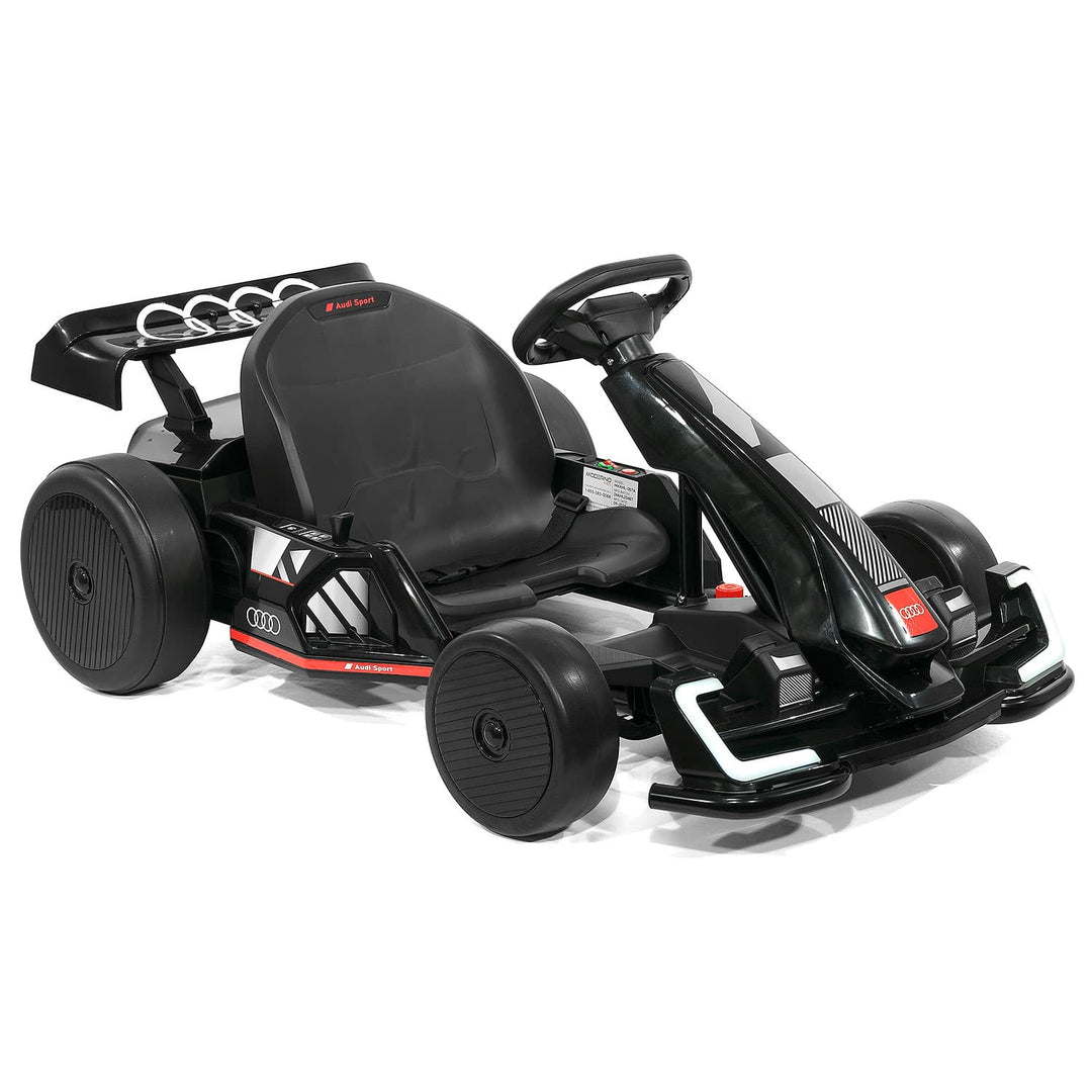 Audi Sport 24V Big Kids Drifting Ride-On Go Kart | Black
