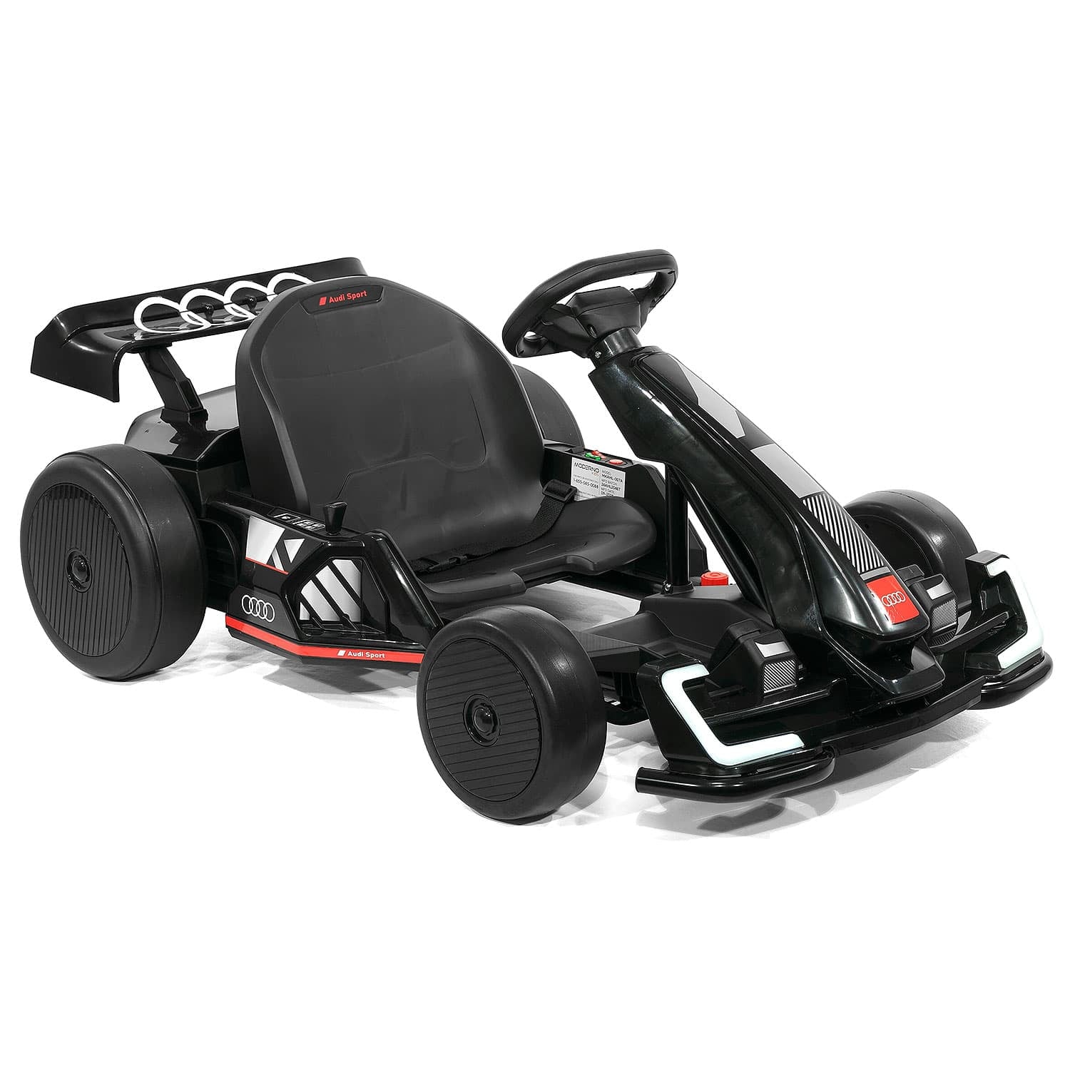 Audi Sport 24V Big Kids Drifting Ride-On Go Kart | Black