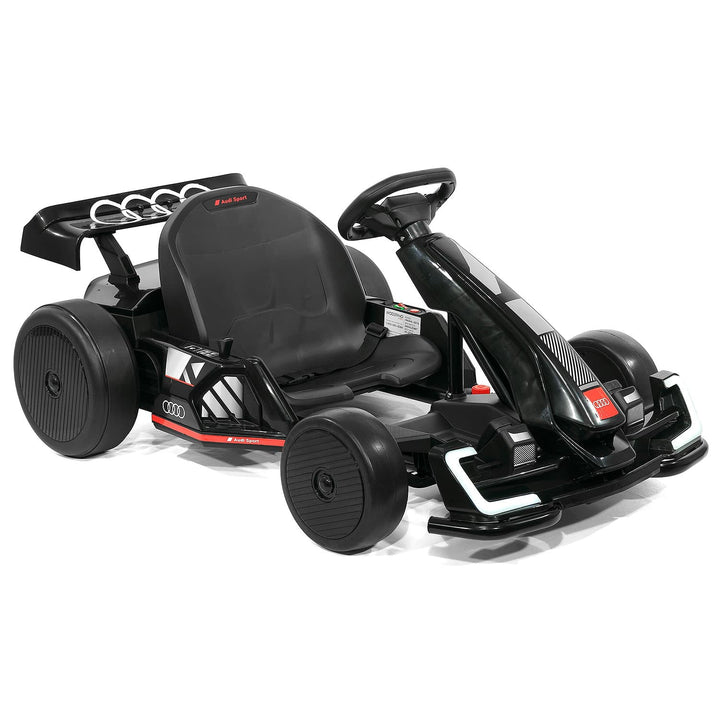 Audi Sport 24V Big Kids Drifting Ride-On Go Kart | Black