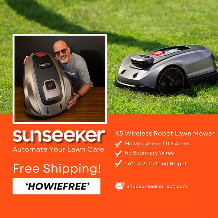 X5 Wireless 8 In. Robot Lawn Mower (0.5 Acre) with AWD, RTK Navigation, AI Obstacle Avoidance and App Control