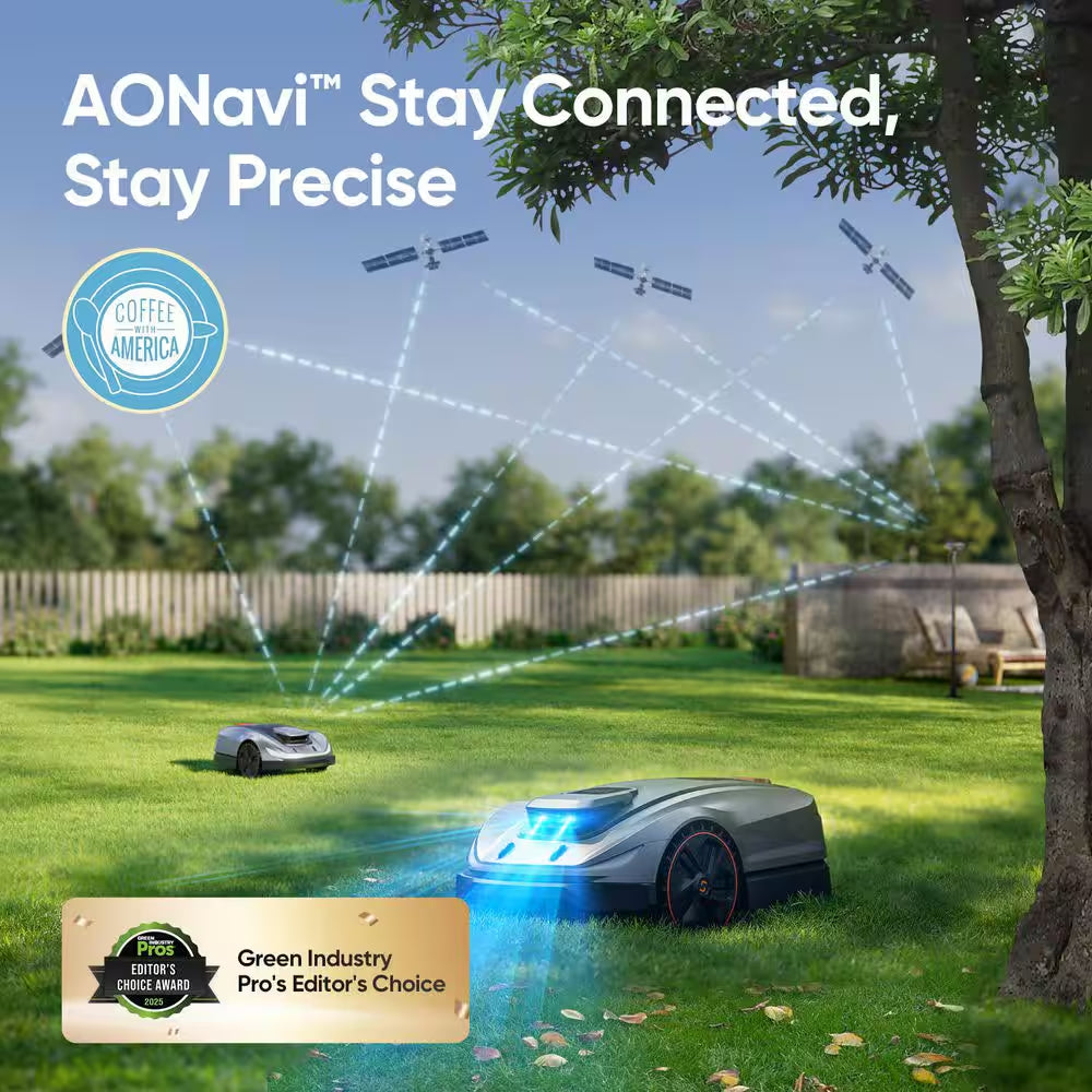 X5 Wireless 8 In. Robot Lawn Mower (0.5 Acre) with AWD, RTK Navigation, AI Obstacle Avoidance and App Control