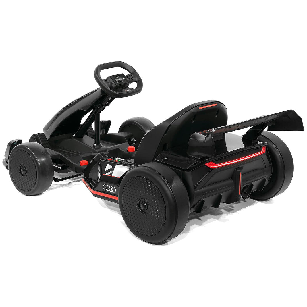 Audi Sport 24V Big Kids Drifting Ride-On Go Kart | Black