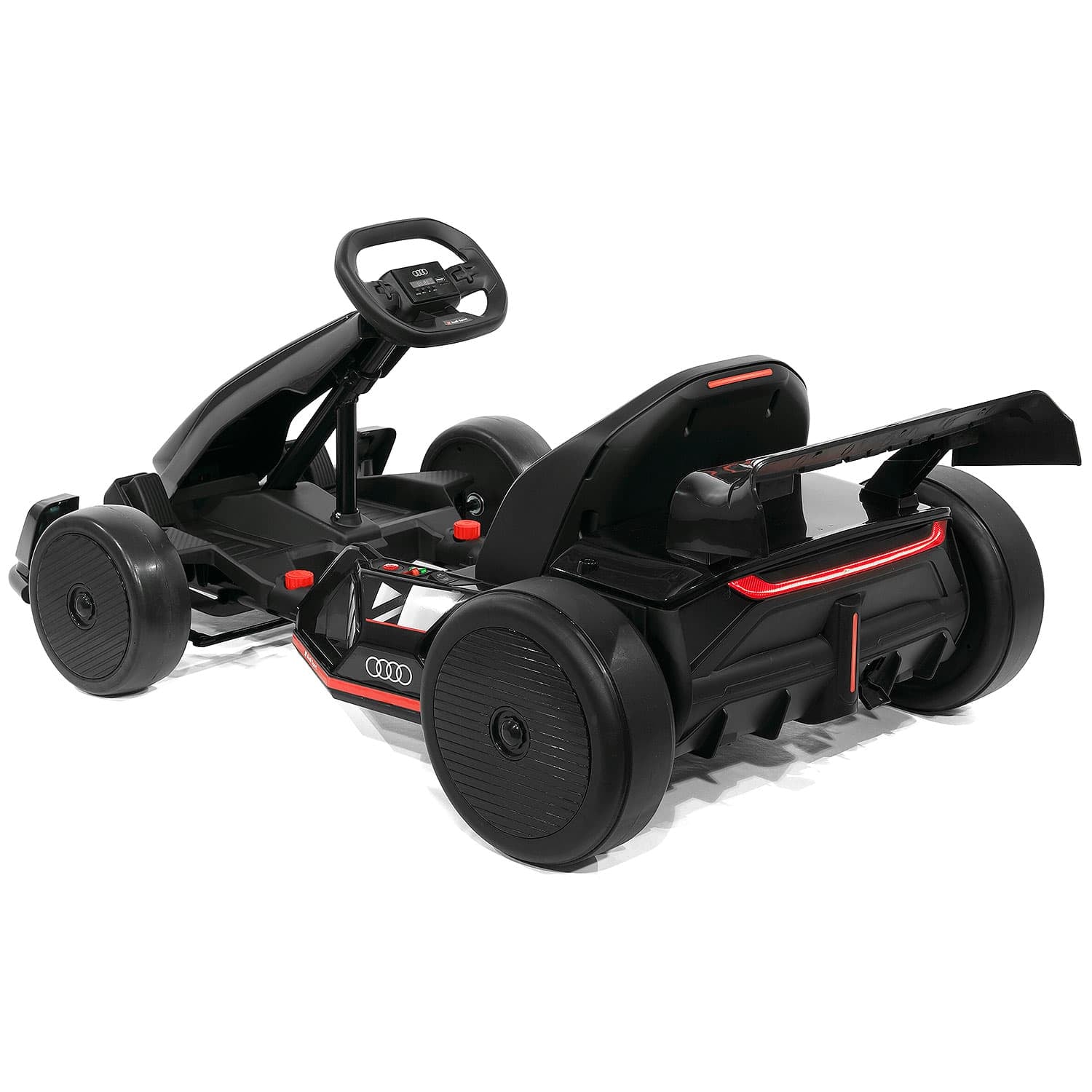 Audi Sport 24V Big Kids Drifting Ride-On Go Kart | Black
