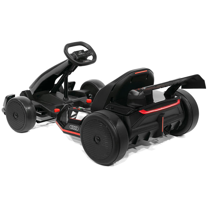 Audi Sport 24V Big Kids Drifting Ride-On Go Kart | Black