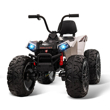Kids Electric ATV 24V Ride on Car Toys Powerful 4X80W 2X7Ah Battery Long Playtime Bluetooth Music Player LED Light EVA Tires
