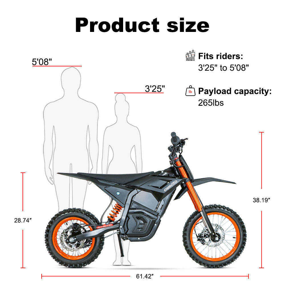 CEMOTO D-Series | 3000W–6000W Off-Road Electric Dirt Bike for Teens &amp; Adults