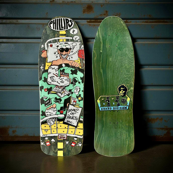 Jeff Phillips BOARD OF HEALTH Limited Edition BBC Deck, HAND-PAINTED (1 of 50) (PRE-ORDER, OCTOBER)