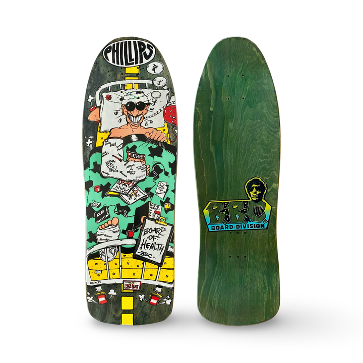 Jeff Phillips BOARD OF HEALTH Limited Edition BBC Deck, HAND-PAINTED (1 of 50) (PRE-ORDER, OCTOBER)