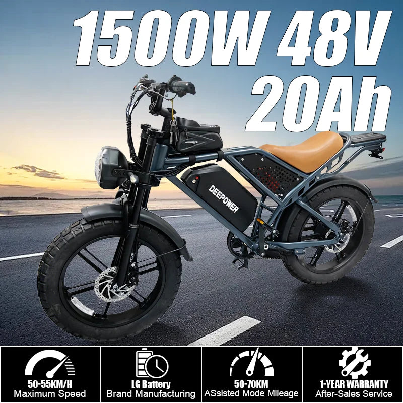 QS7 Electric Bike – 1500W Brushless Motor Off-Road E-Bike