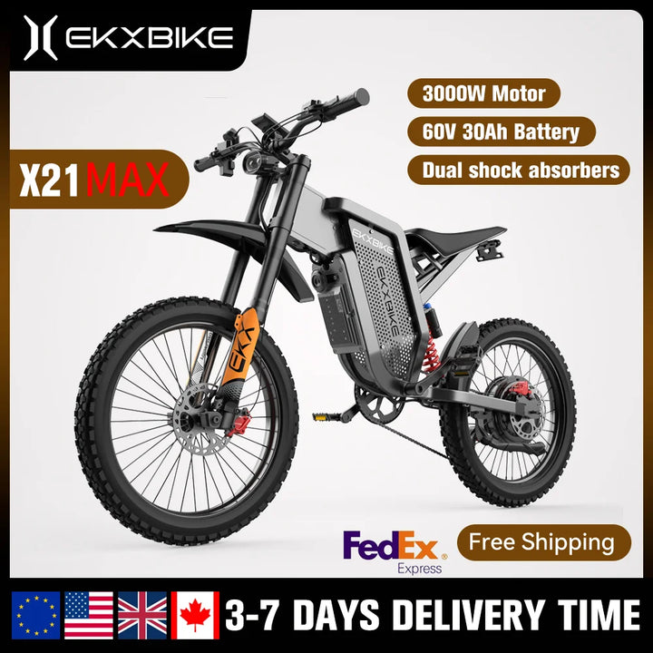 EKX X21 Max Electric Dirt Bike – 3000W 60V 30Ah Off-Road