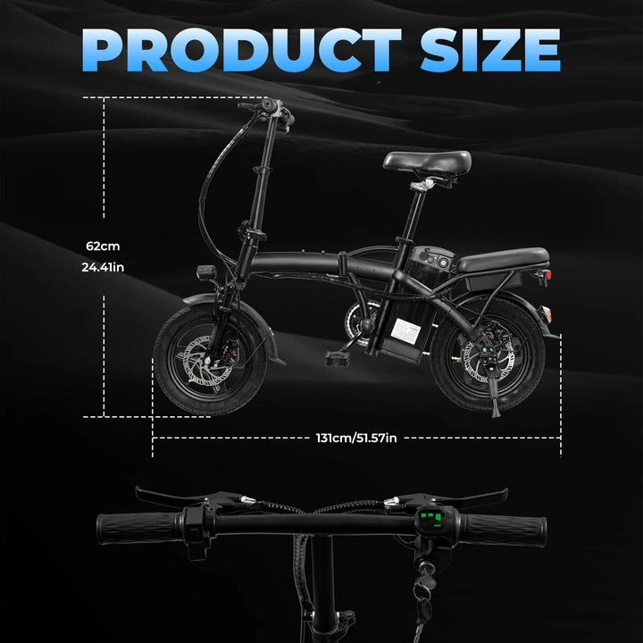 Folding Electric Bike – 500W 48V 14" Compact Commuter E-Bike