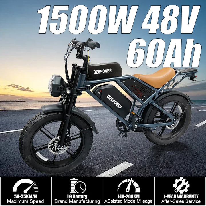 QS7 Electric Bike – 1500W Brushless Motor Off-Road E-Bike