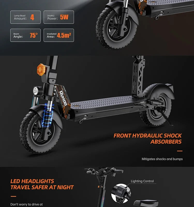 eBike Boys RT6 1000W Electric Scooter - 48V, 40-50km Range