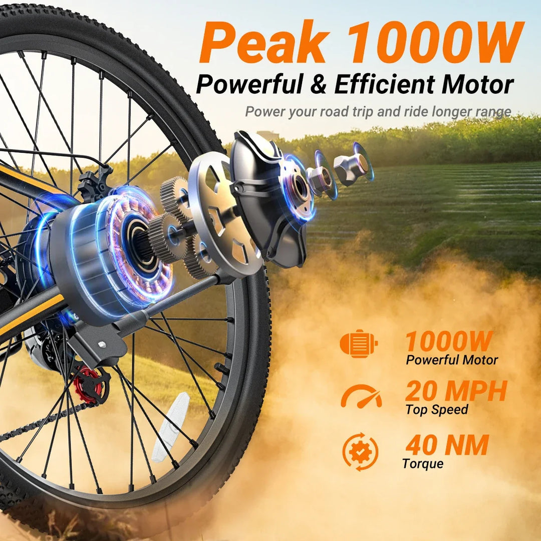 M26 Electric Bike – 1000W 26" City E-Bike