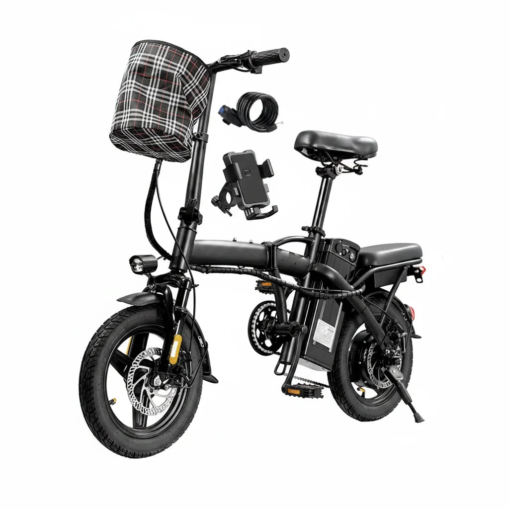 Adult Folding Electric Bike with Removable Battery