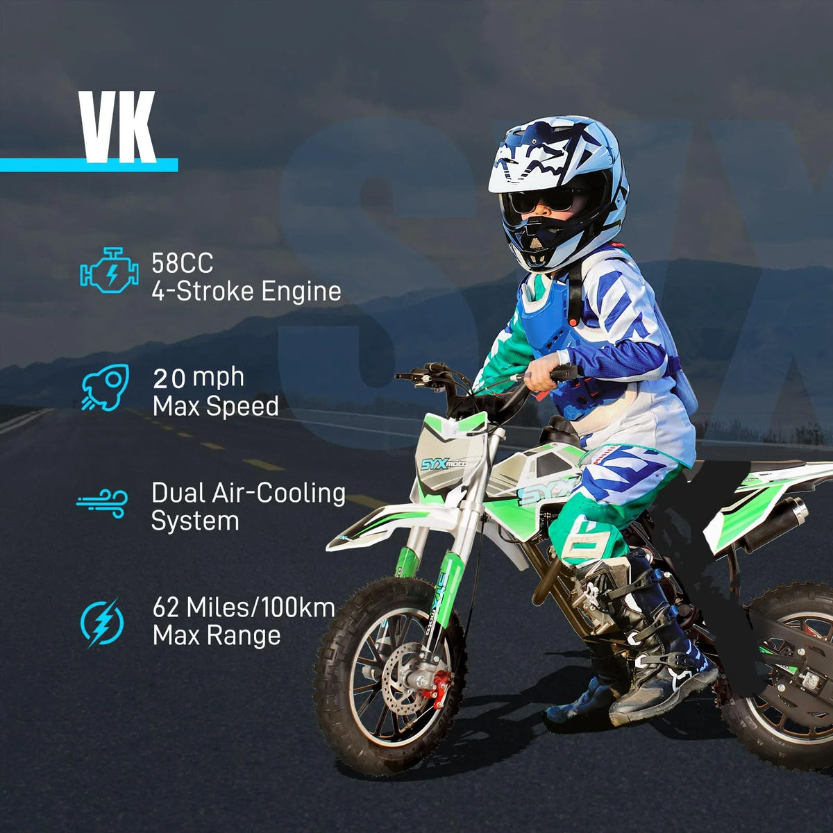 58cc Kids Dirt Bike Mini Pit Bike