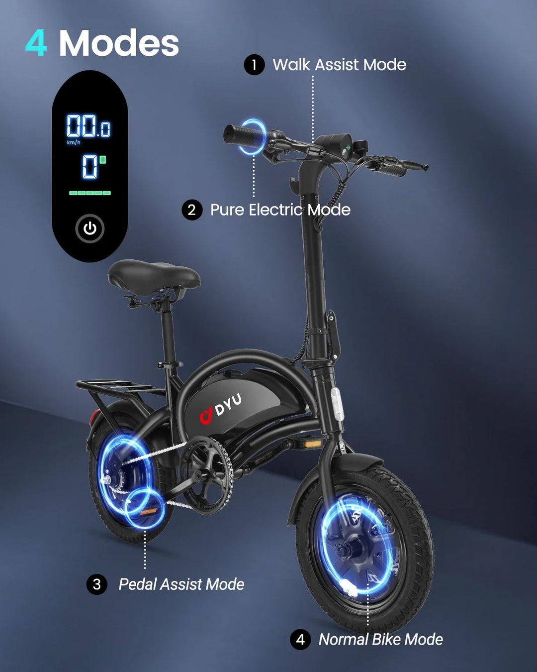 DYU D3F Electric Bike – 500W 36V City Commuter E-Bike