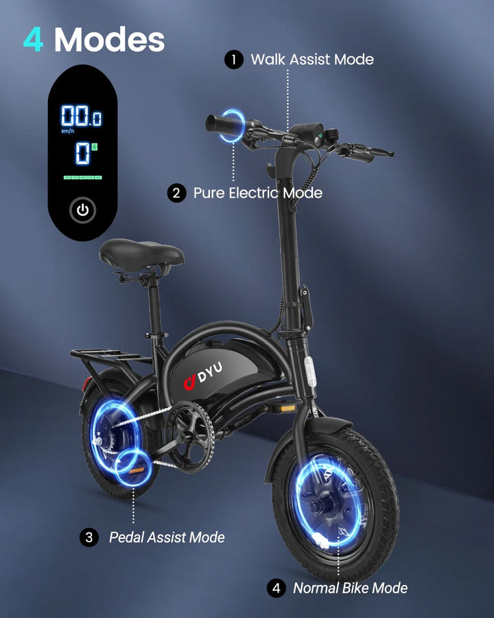 DYU D3F Electric Bike – 500W 36V City Commuter E-Bike