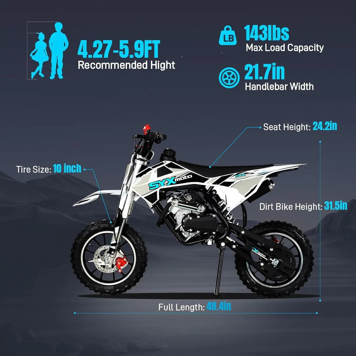 58cc Kids Dirt Bike Mini Pit Bike