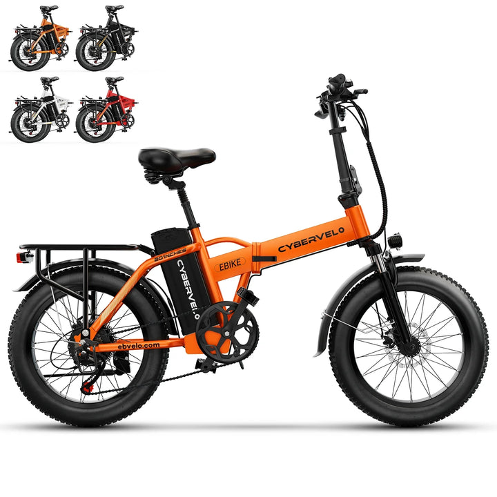 Cybervelo EK4 Folding Electric Bike – 1000W 48V 20" Fat Tire