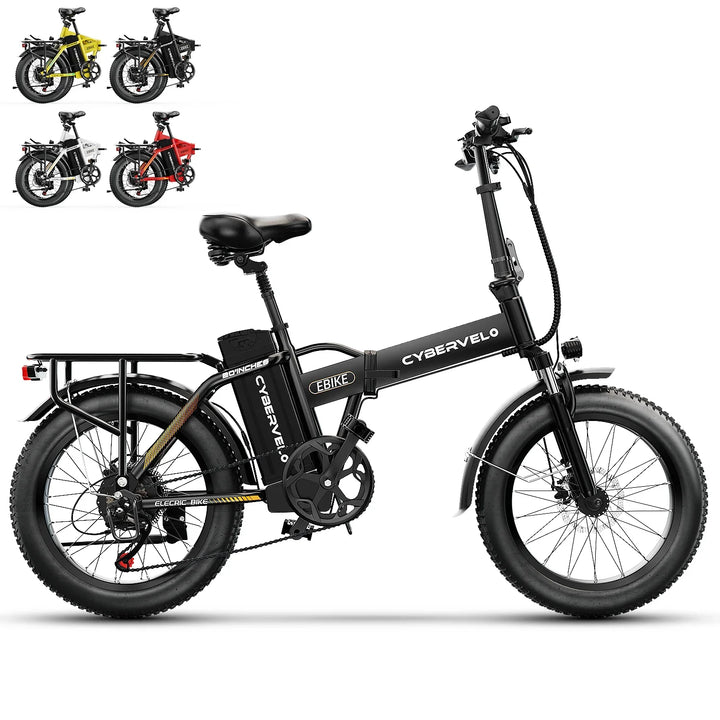 Cybervelo EK4 Folding Electric Bike – 1000W 48V 20" Fat Tire