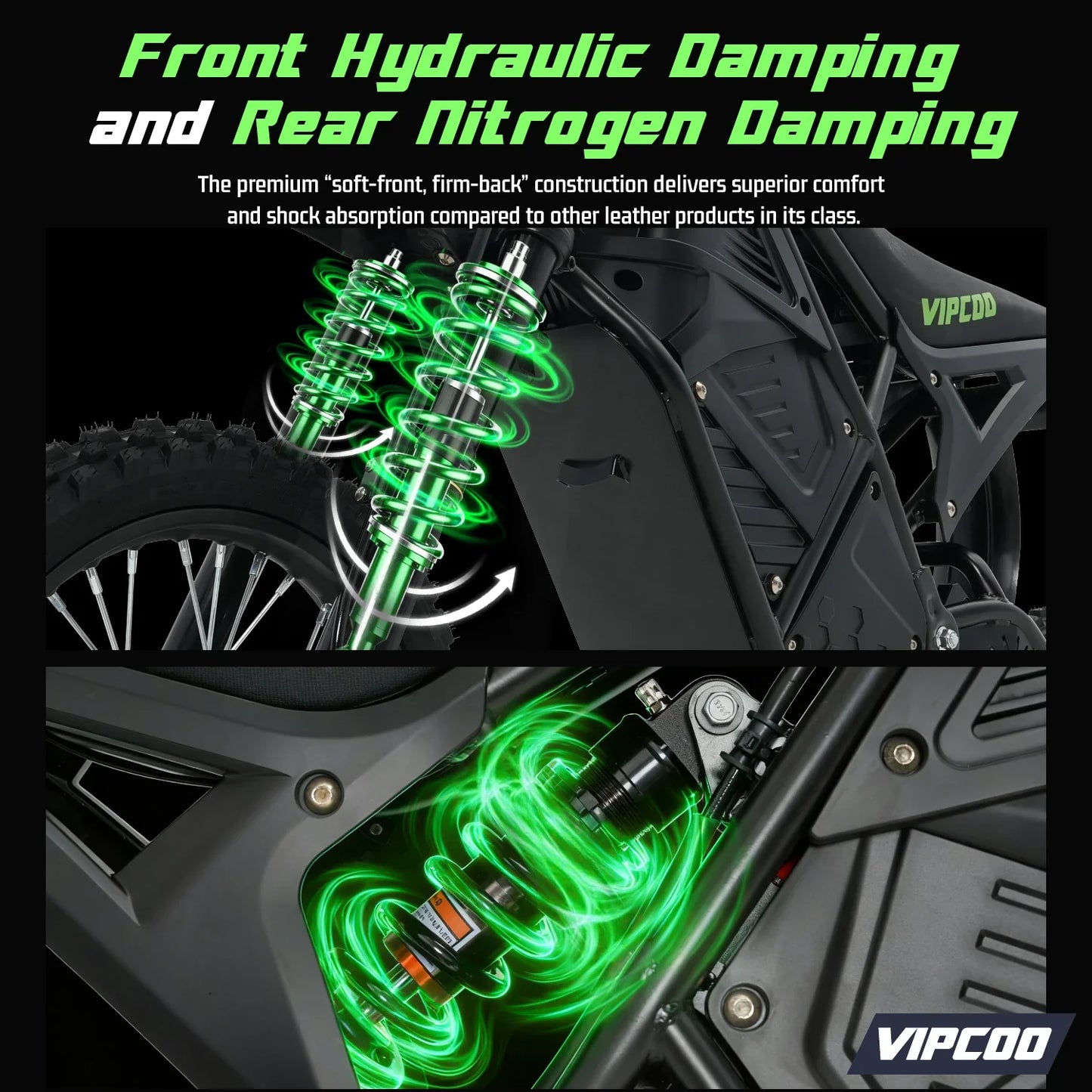 VIPCOO H3 Electric Dirt Bike 3500W 48V 23Ah Fat Tire
