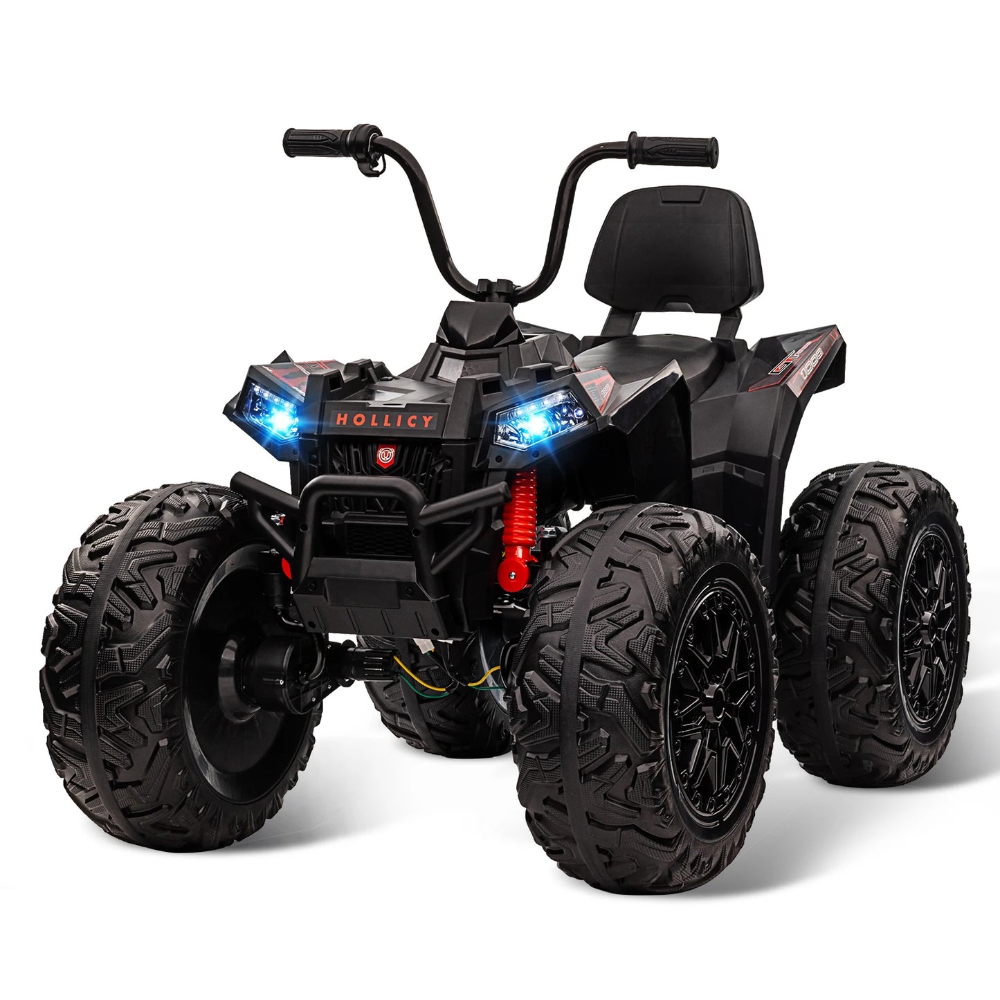 Kids Electric ATV 24V Ride on Car Toys Powerful 4X80W 2X7Ah Battery Long Playtime Bluetooth Music Player LED Light EVA Tires