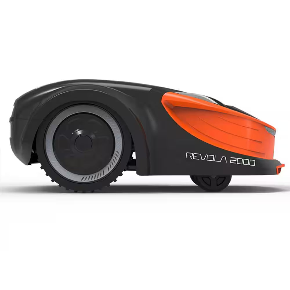 28-Volt 8 In. Cutting Width Robot Lawn Mower Revola X4E Mower, Brushless Wheel Motors, Cloudhawk App and Wifi Control