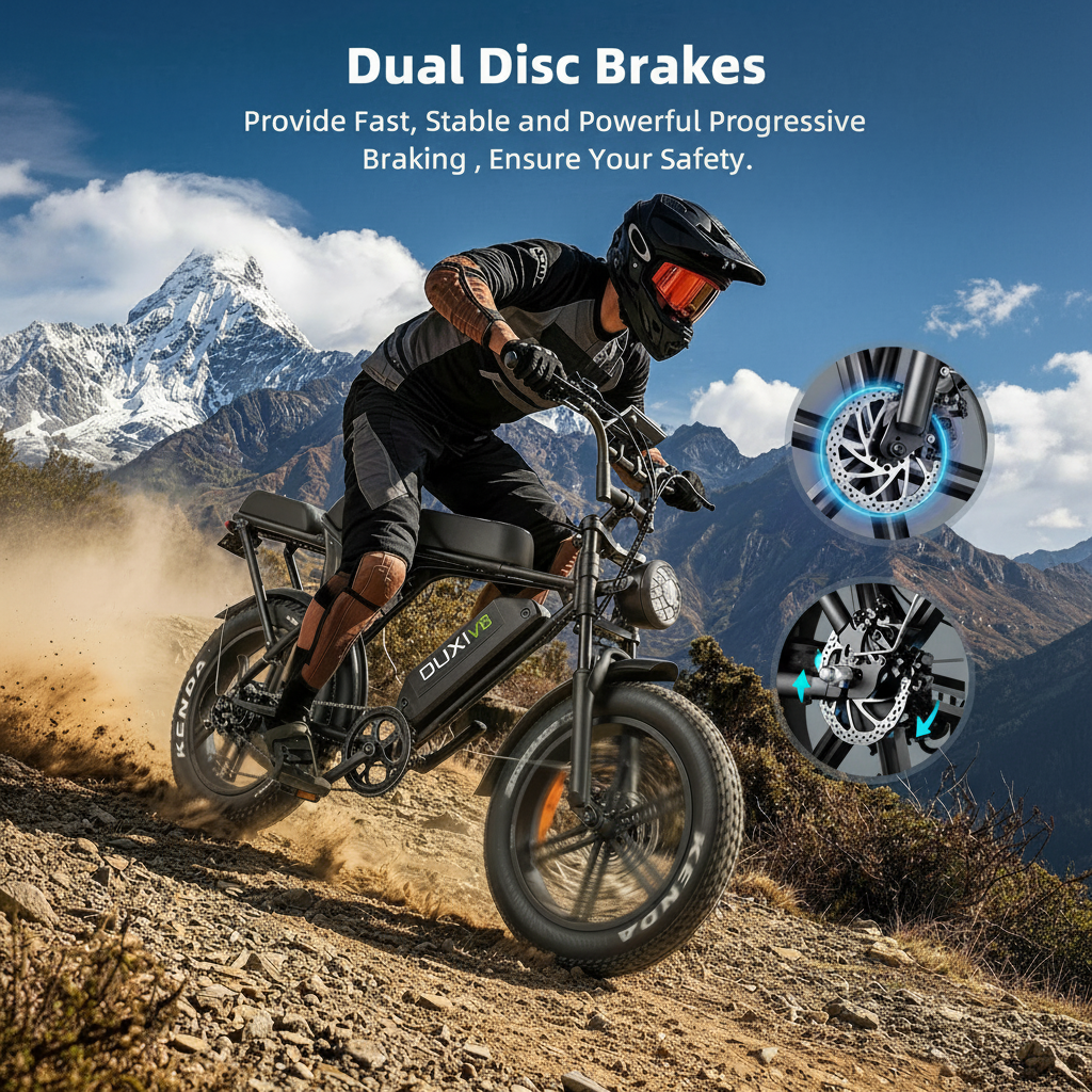 Hipatoo Moped-Style Electric Bike – 1000W 48V 20" Fat Tire