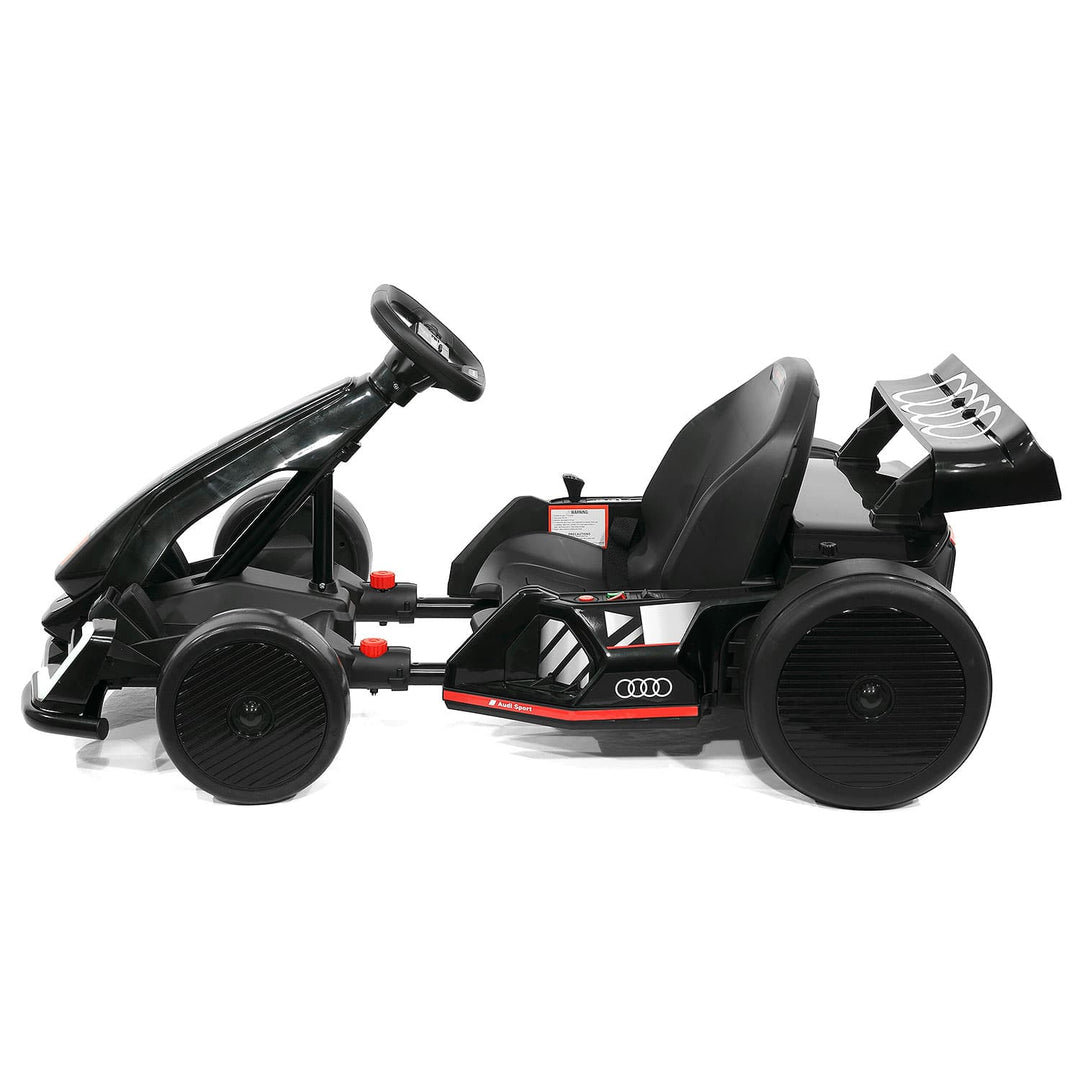 Audi Sport 24V Big Kids Drifting Ride-On Go Kart | Black