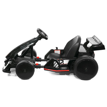 Audi Sport 24V Big Kids Drifting Ride-On Go Kart | Black