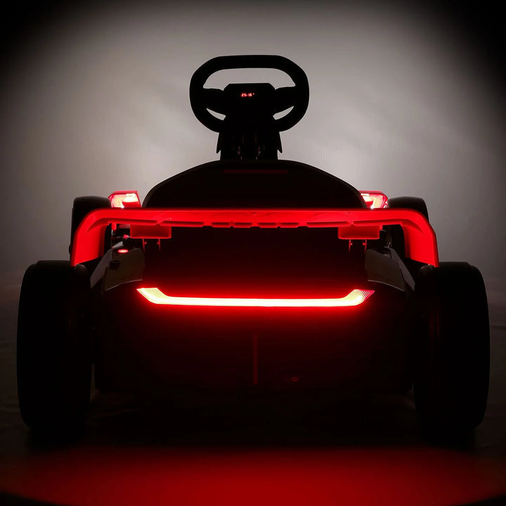 Audi Sport 24V Big Kids Drifting Ride-On Go Kart | Black