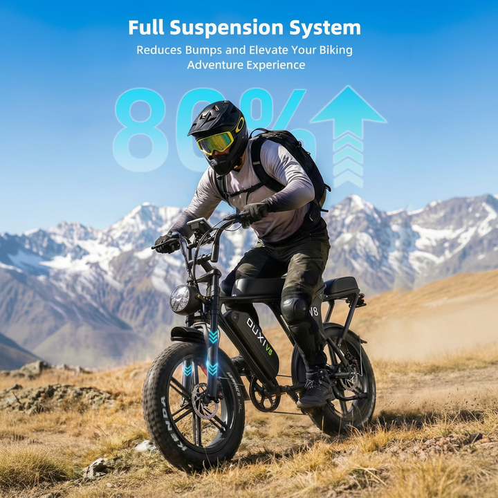 Hipatoo Moped-Style Electric Bike – 1000W 48V 20" Fat Tire
