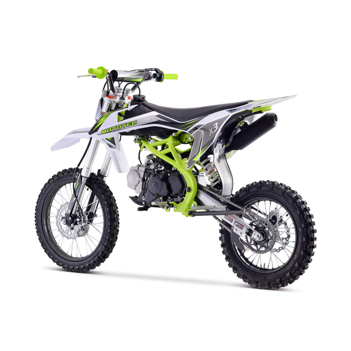 MotoTec X3 125CC 4-Stroke Green Gas-Powered Dirt Bike (SAK86035)