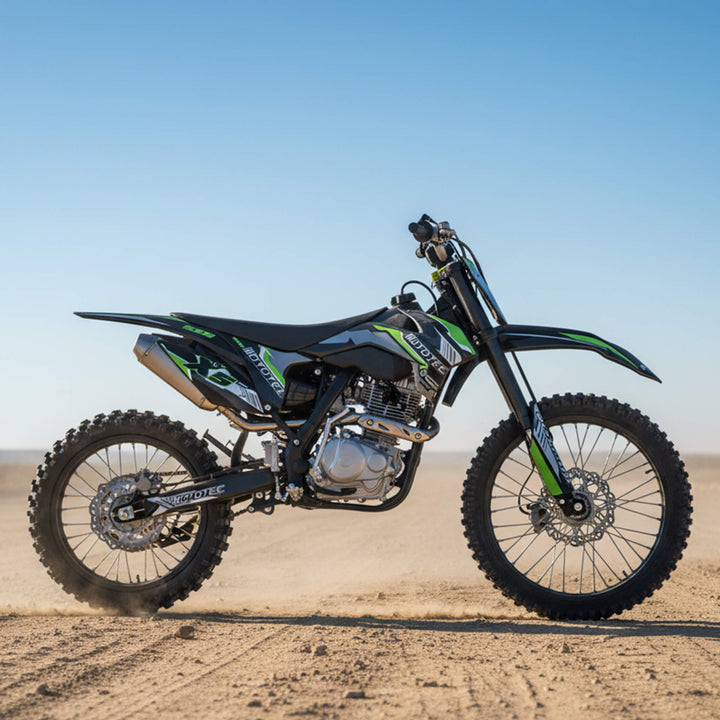 MotoTec X5 250CC 4-Stroke High-Performance Off-Road Gas Dirt Bike, Black (SAK39425)
