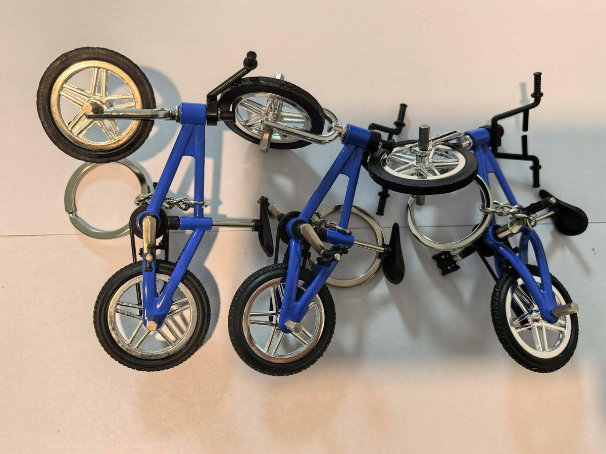 Blue Mini Bike Keychains Alloy Design