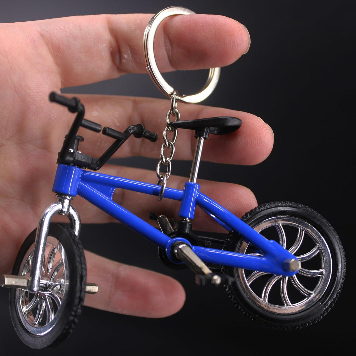 Blue Mini Bike Keychains Alloy Design