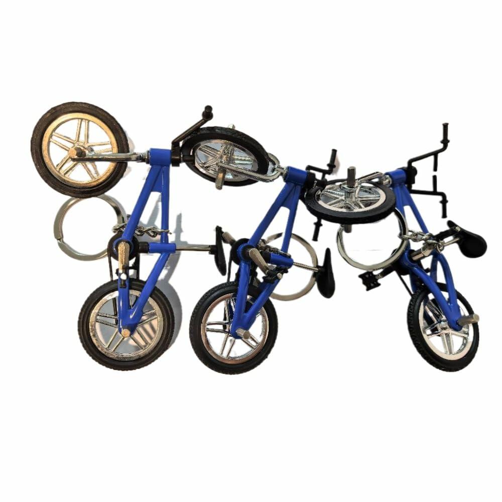 Blue Mini Bike Keychains Alloy Design