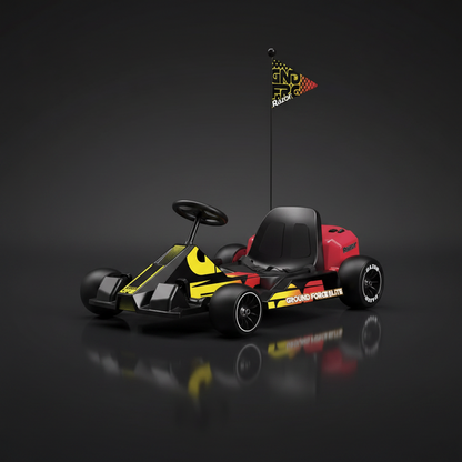 Razor Ground Force Elite Powered Go Kart - Black/Red: Steel Frame, 200 Lb Capacity